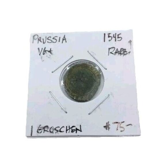 1545 Rare One Groschen Prussia VG+ RARE!!! - Picture 1 of 4